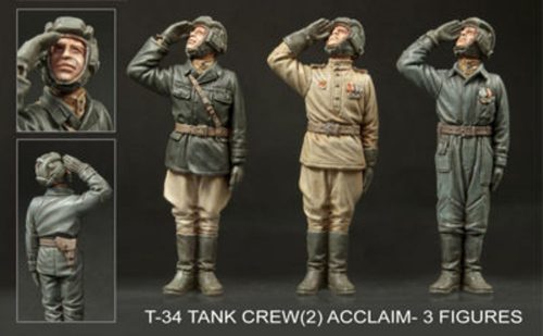 Hobby Fan T-34 Tank Crew(2) Acclaim (3 figures) 1:35 (HF719)