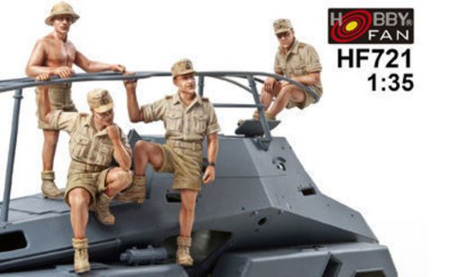 Hobby Fan Sdkfz263 Afrikakorps Crew-4 Figures 1:35 (HF721)