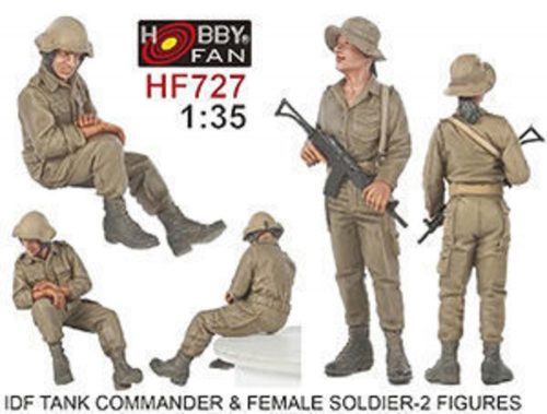 Hobby Fan IDF Tank Commander &Female soldier-2 Fig 1:35 (HF727)