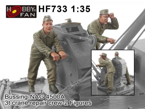 Hobby Fan Bussing-NAG 4500A 3t crane repair crew-2 Figures 1:35 (HF733)