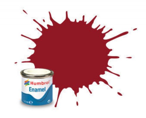 Humbrol Enamel Paint 020 Dark Red, Glossy 14 ml (AA0223)