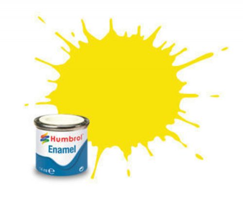 Humbrol Enamel Paint 099 Lemon Yellow, Matt 14 ml (AA1095)