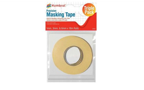 Humbrol Masking Tape Set 1mm, 3mm, 6mm x 18m (AG5110)