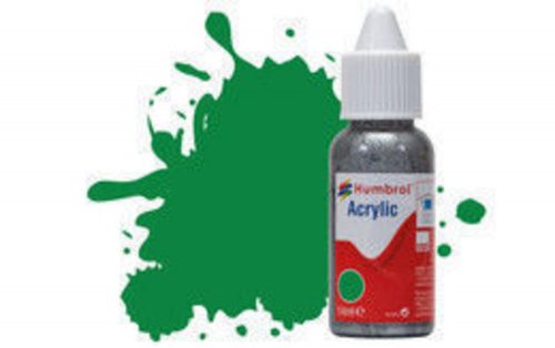 Humbrol Acrylic Paint No 2 Emerald Green - Gloss, Dropper Bottle 14 ml (DB0002)