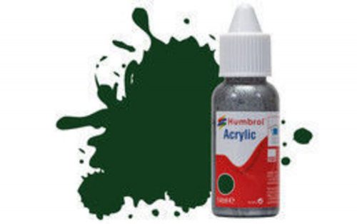 Humbrol Acrylic Paint No 3 Brunswick Green Gloss, Dropper Bottle 14 ml (DB0003)