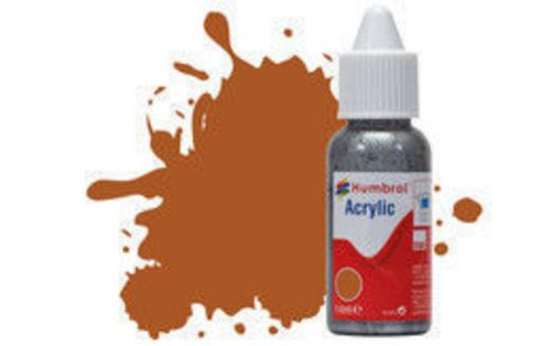 Humbrol Acrylic Paint No 9 Tan - Gloss - Acrylic 14ml, Dropper Bottle 14 ml (DB0009)