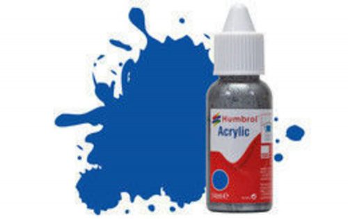 Humbrol Acrylic Paint No 14 French Blue - Gloss, Dropper Bottle 14 ml (DB0014)