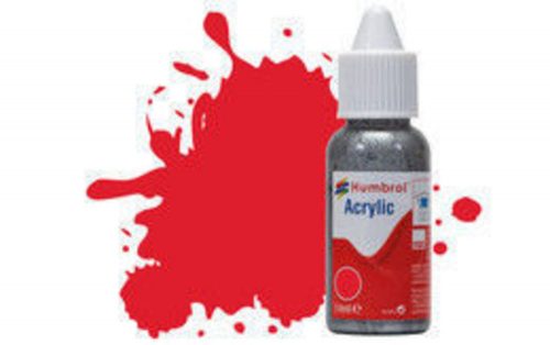 Humbrol Acrylic Paint No 19 Red - Gloss, Dropper Bottle 14 ml (DB0019)