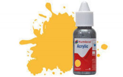 Humbrol Acrylic Paint No 24 Trainer Yellow - Matt, Dropper Bottle 14 ml (DB0024)