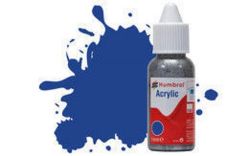 Humbrol Acrylic Paint No 25 Blue - Matt, Dropper Bottle 14 ml (DB0025)