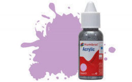 Humbrol Acrylic Paint No 42 Pastel Violet Matt, Dropper Bottle 14 ml (DB0042)