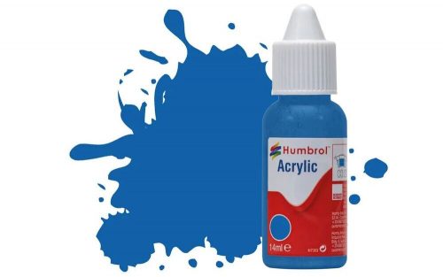 Humbrol Acrylic Paint No 52 Baltic Blue - Metallic, Dropper Bottle 14 ml (DB0052)