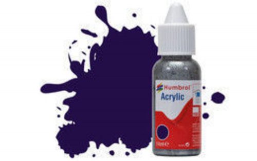 Humbrol Acrylic Paint No 68 Purple Gloss, Dropper Bottle 14 ml (DB0068)