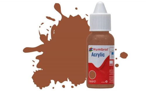 Humbrol Acrylic Paint No 70 Brick Red Matt, Dropper Bottle 14 ml (DB0070)