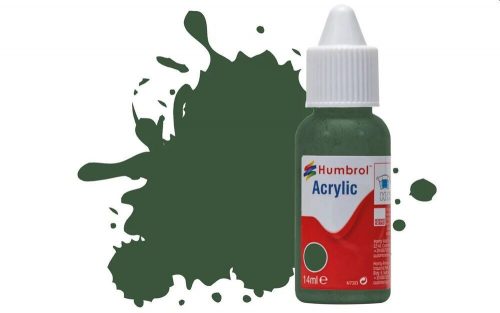 Humbrol Acrylic Paint No.78 Cockpit Green Matt, Dropper Bottle 14 ml (DB0078)