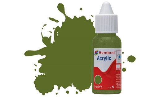 Humbrol Acrylic Paint No.88 Deck Green Matt, Dropper Bottle 14 ml (DB0088)