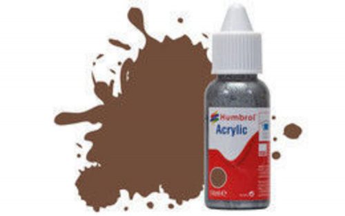 Humbrol Acrylic Paint No 98 Chocolate Matt, Dropper Bottle 14 ml (DB0098)