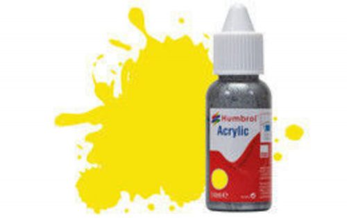 Humbrol Acrylic Paint No 99 Lemon - Matt, Dropper Bottle 14 ml (DB0099)