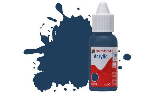 Humbrol Acrylic Paint No 104 Oxford Blue Matt, Dropper Bottle 14 ml (DB0104)