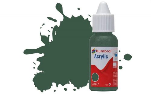 Humbrol Acrylic Paint No.116 US Dark Green Matt, Dropper Bottle 14 ml (DB0116)