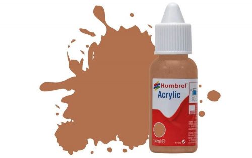 Humbrol Acrylic Paint No 119 Light Earth Matt, Dropper Bottle 14 ml (DB0119)