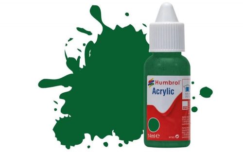 Humbrol Acrylic Paint No 120 Light Green Matt, Dropper Bottle 14 ml (DB0120)