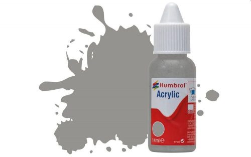 Humbrol Acrylic Paint No.126 US Medium Grey Matt, Dropper Bottle 14 ml (DB0126)