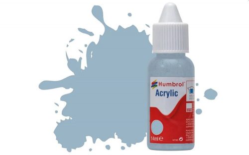 Humbrol Acrylic Paint No.128 US Compass Grey Matt, Dropper Bottle 14 ml (DB0128)