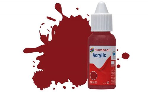 Humbrol Acrylic Paint No 133 Brown Satin, Dropper Bottle 14 ml (DB0133)