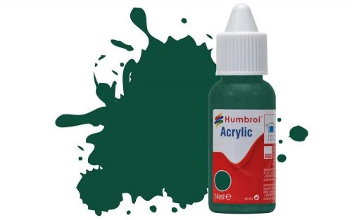 Humbrol Acrylic Paint No 149 Dark Green Matt, Dropper Bottle 14 ml (DB0149)