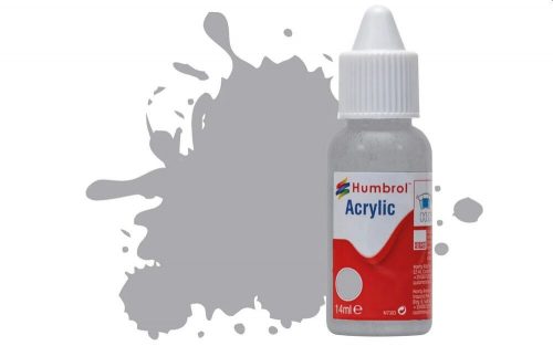 Humbrol Acrylic Paint No.166 Light Aircraft Grey Matt, Dropper Bottle 14 ml (DB0166)