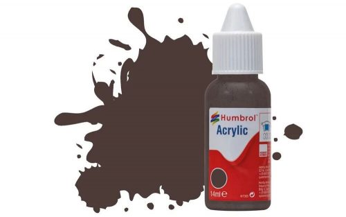 Humbrol Acrylic Paint No 173 Track Matt, Dropper Bottle 14 ml (DB0173)