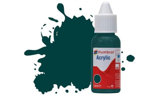 Humbrol Acrylic Paint No.239 Racing Green Gloss, Dropper Bottle 14 ml (DB0239)