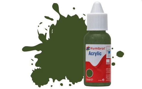 Humbrol Acrylic Paint No.242 RLM 71 Dunkelgrun Matt, Dropper Bottle 14 ml (DB0242)