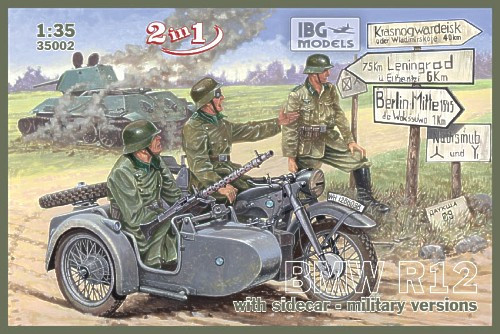 IBG BMW R12 with Sidecar 2in1 Military Version 1/35 (35002)