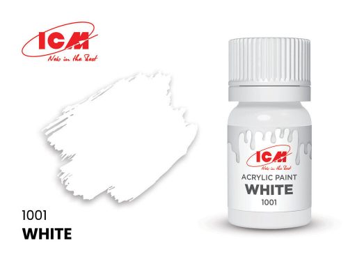 ICM BASIC COLORS White bottle 12 ml  (1001)