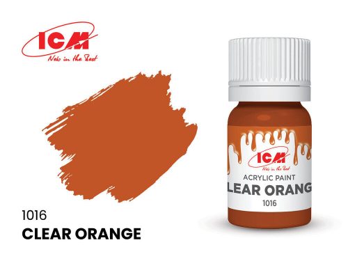 ICM CLEAR COLORS  Clear orange bottle 12 ml  (1016)