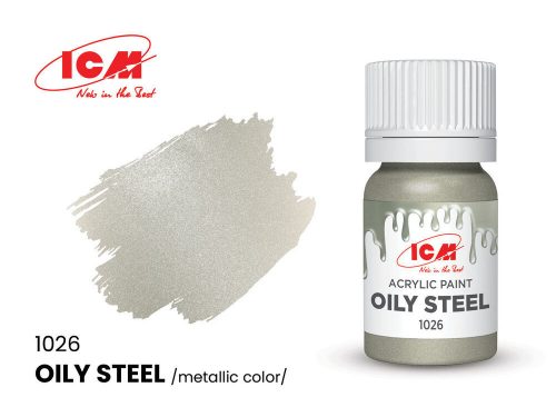 ICM METALLIC COLORS Oily Steel bottle 12 ml  (1026)