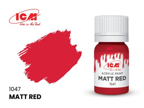 ICM RED Matt Red bottle 12 ml  (1047)