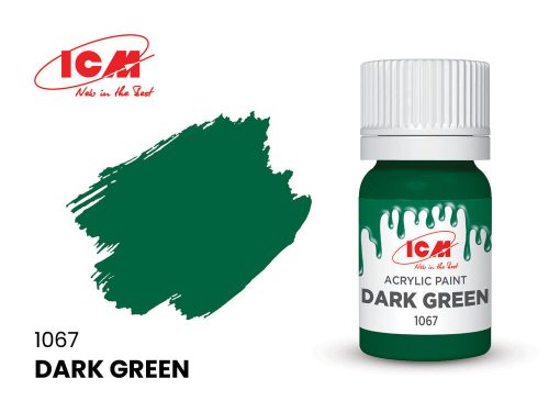 ICM GREEN Dark Green bottle 12 ml  (1067)