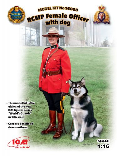 ICM RCMP Female Officer with dog 1:16 (16008)