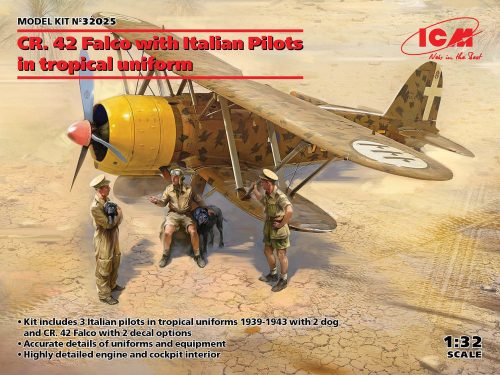 ICM CR. 42 Falco with Italian Pilots in tropical uniform 1:32 (32025)