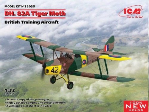 ICM D.H. 82A Tiger Moth, British Training Aircraft 1:32 (32035)