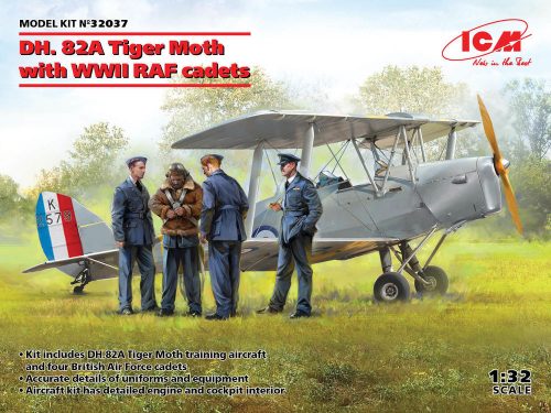 ICM DH. 82A Tiger Moth with WWII RAF cadets 1:32 (32037)