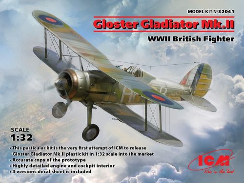 ICM Gloster Gladiator Mk.II, WWII British Fighter 1:32 (32041)