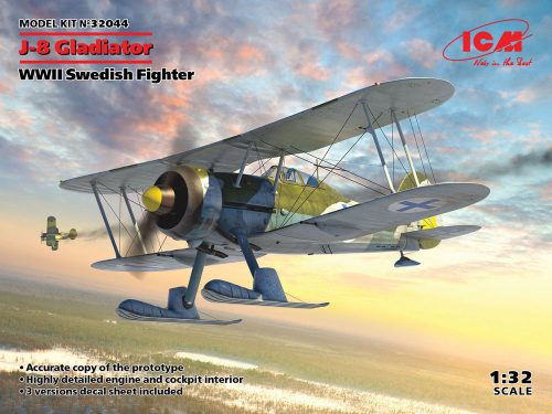 ICM J-8 Gladiator, WWII Swedish Fighter 1:32 (32044)