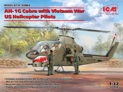 ICM AH-1G Cobra with Vietnam War US Helicopter Pilots 1:32 (32062)