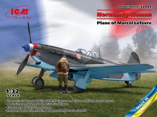 ICM Normandy-Neman. Plane of Marcel Lefevre(Yak-9T w.M.Lefevre figure) 1:32 (32092)