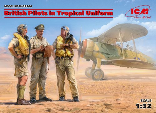 ICM British Pilots in Tropical Uniform(1939-1943)(3 figures) 1:32 (32106)