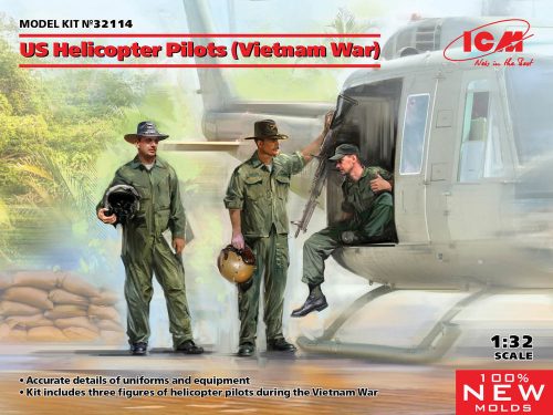 ICM US Helicopter Pilots (Vietnam War) (100% new molds) 1:32 (32114)